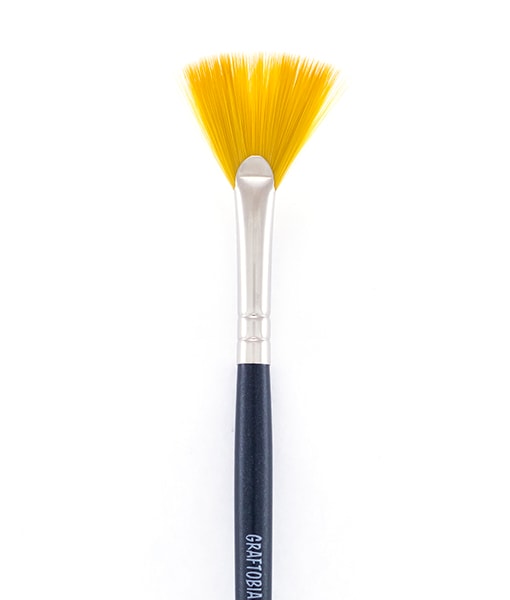Gold Line Brushes, Fan, 4+8, W: 35+45 mm, Long Handles, 2 pc, 1 Pack