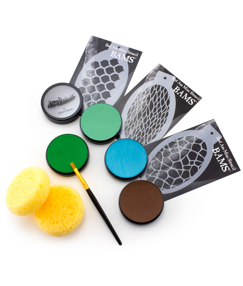 Professional Face Paint Brushes 5 PCS Face Paint Stencils FOR Bodys Painting  Kit