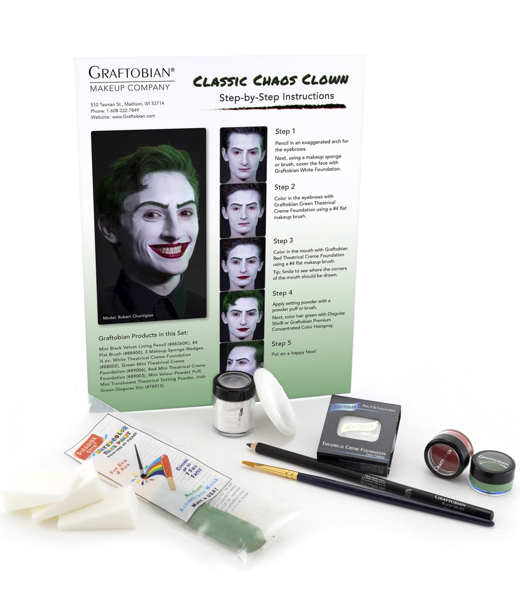Classic Chaos Clown Makeup – Graftobian Make-Up