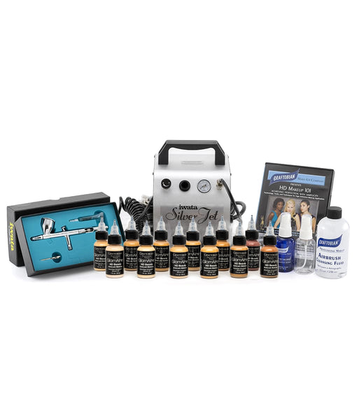 GlamAire™ Airbrush Beauty System - Silver Jet – Graftobian Make-Up