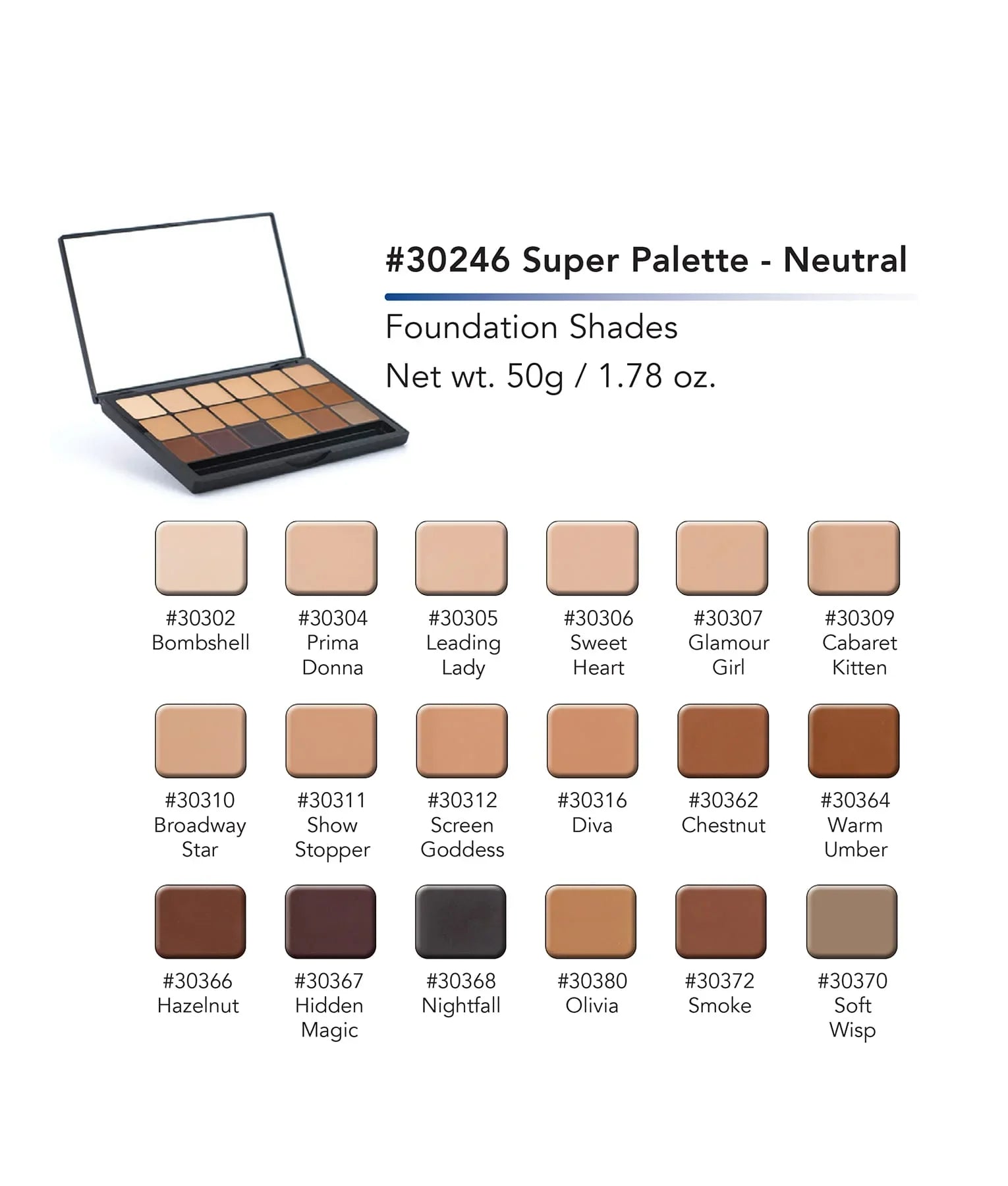 Glamour Crème™ Ultra HD Foundation Super Palettes Graftobian
