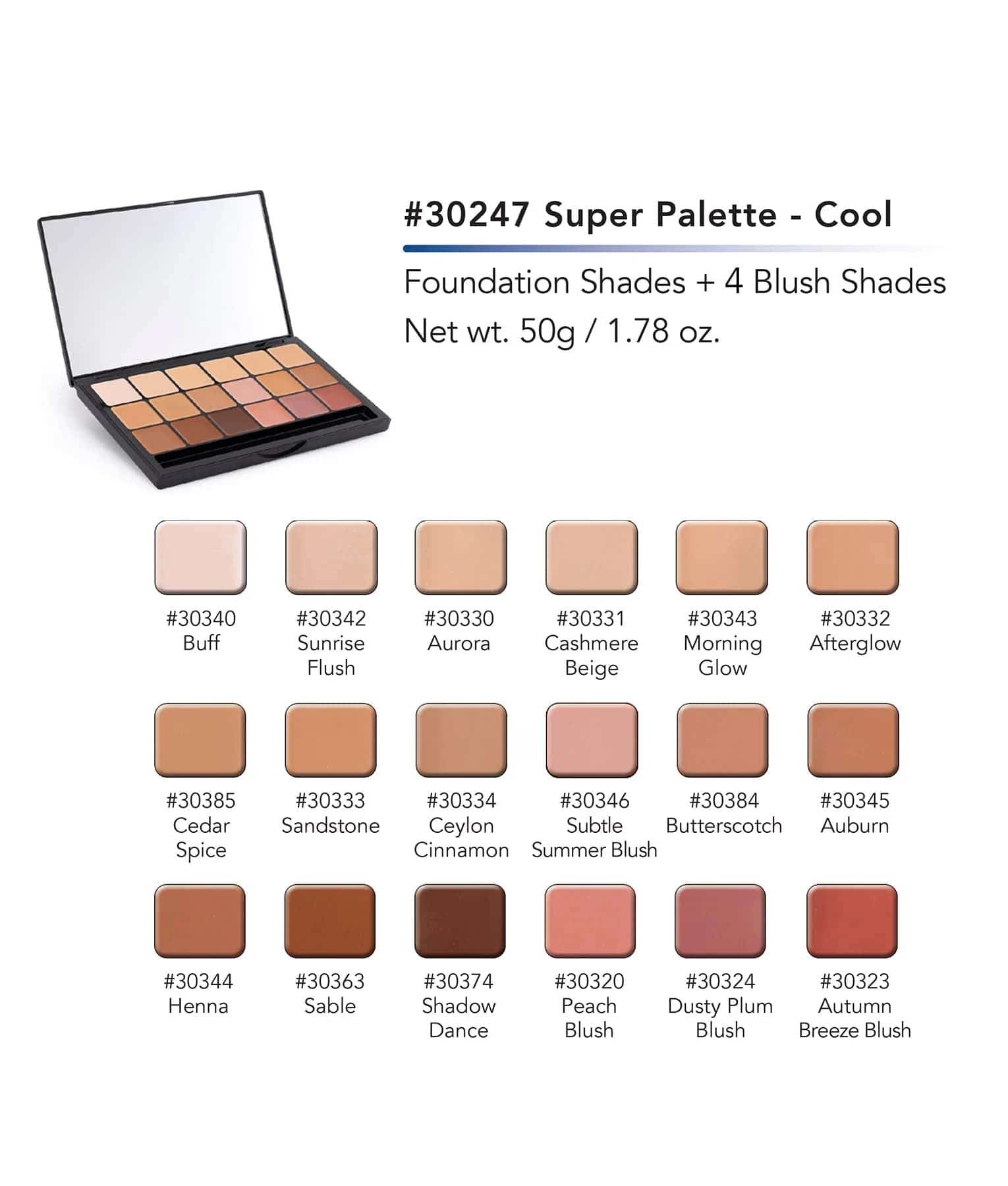 Glamour Crème™ Ultra HD Foundation Super Palettes - Graftobian – Graftobian  Make-Up Company