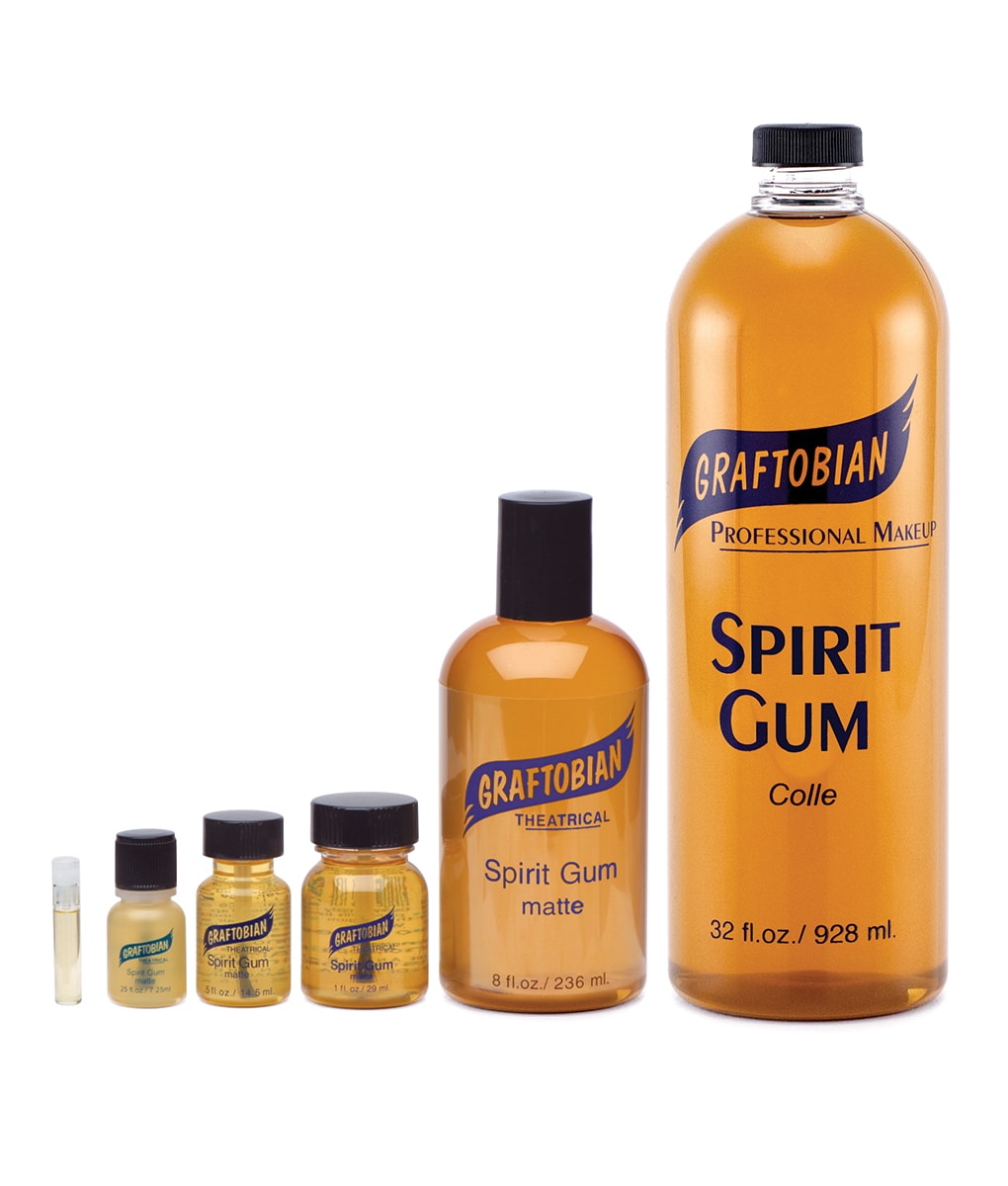 Spirit Gum Adhesive and Remover - Combo Pack of 0.5 Fl. Oz. Prosthetic Skin  Adhesive & 0.5 Fl. Oz Spirit Gum Remover