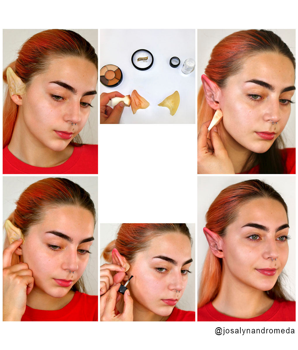  Graftobian Elf Ear Complete Makeup Kit - Elf Ears with Spirit  Gum Adhesive and Skin Tone Makeup - for Cosplay, Halloween Costumes, &  Theater - Full Color Instructions : Beauty & Personal Care